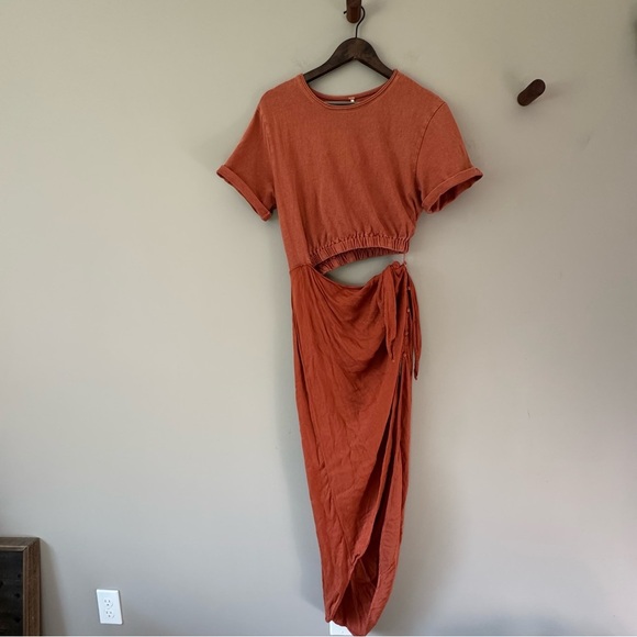 EUC FREE PEOPLE RAE MAXI DRESS IN SIENA SIZE SMALL - Picture 1 of 6